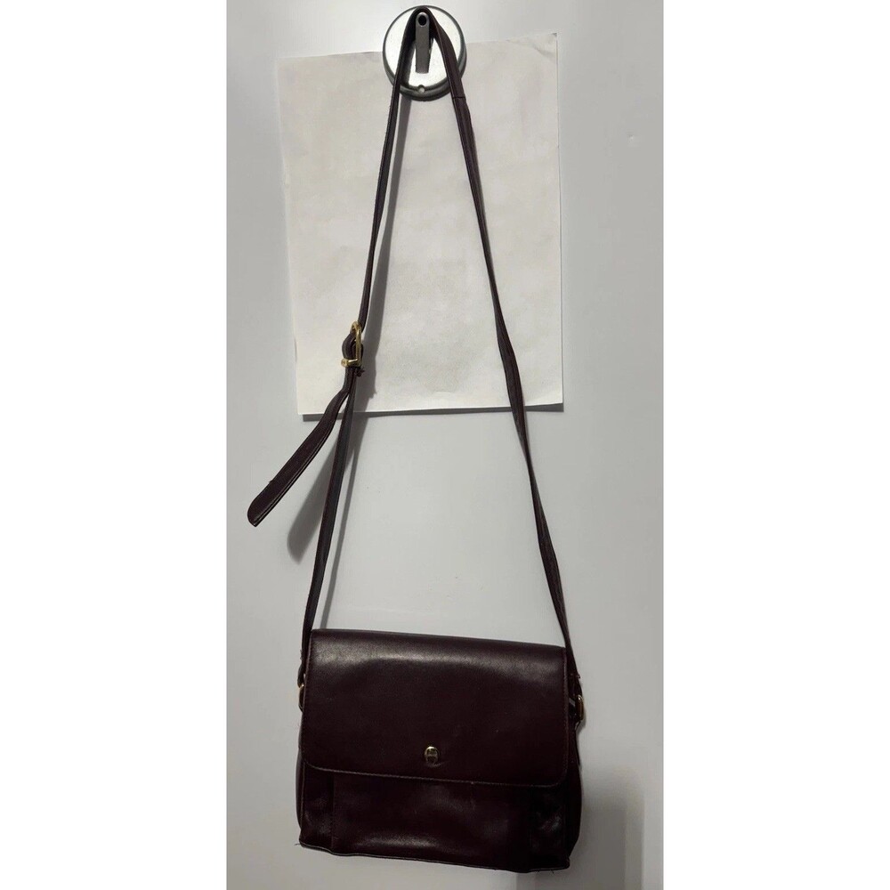 Etienne Aigner Shoulder Bag Adjustable Strap Oxblood Purse